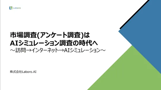 市場調査(アンケート調査)はAIシミュレーション調査の時代へ